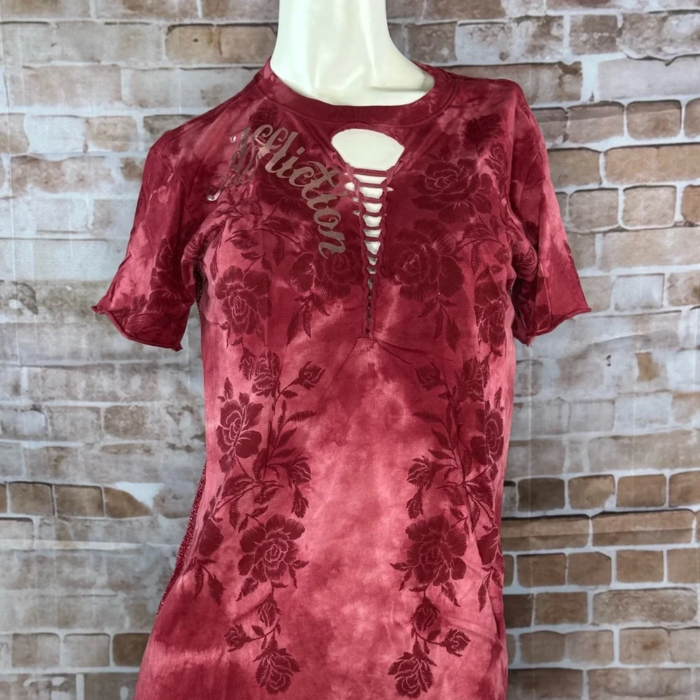 Affliction Praise Wings Women’s Graphic Short Sleeve T-Shirt -NWT - Picture 2 of 8